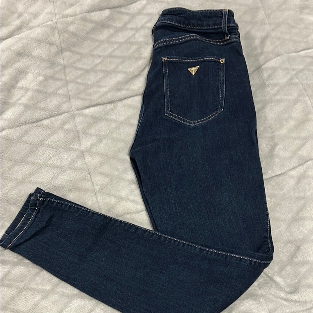 Guess Super High waisted Blue Skinny Jeans like new